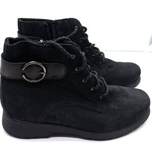 Munro Women's Buckley Black Nubuck Leather Boots - Size 9.5W